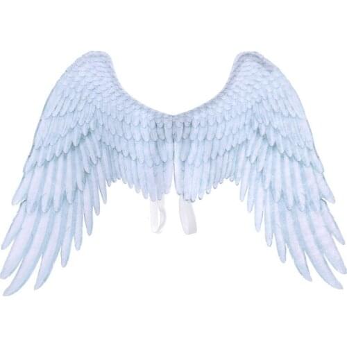 2021 Children White Angel Wings Party Halloween Cosplay Child Pretend Game Birthday Suit Masquerade Decoration Party Props DIY