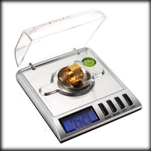 By dhl or ems 50pcs 0.001g 30g High Precision Digital Electronic Milligram Gram Balance Weight Scale