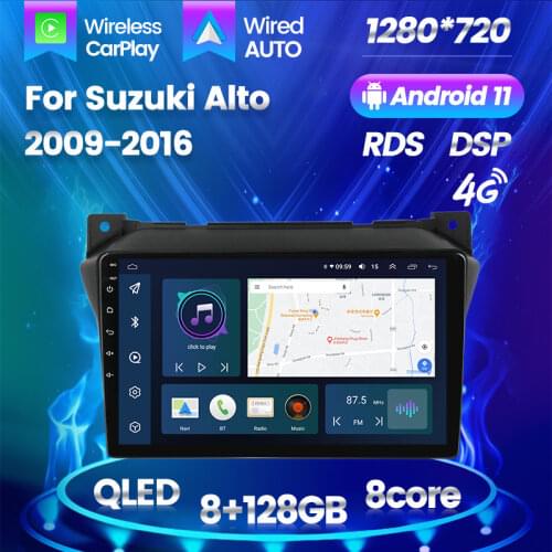 Car GPS Navigation For Suzuki Alto 2009 2010 2011 2012 2013 2014 2015 2016 Support BT Music And Phone 2G+32G Carplay WiFi SWC