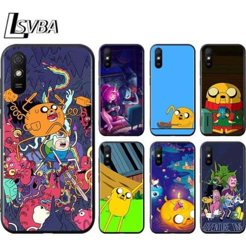 Hot Adventure time for Xiaomi Redmi 10X Pro 9C 9A 9T 9 GO K40 K30 Ultra K20 8 7 S2 6 5 4X Pro Soft Black Phone Case