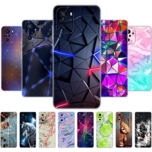 For Xiaomi Redmi Note 10 10S Case 4G 5G Silicon Soft Tpu Back On Redmi Note 10 Pro Global Phone Cover Note10 S Bumper Etui Funda