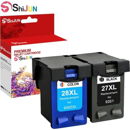 SHIJUN Ink cartridge Compatible For HP 27 XL 28xl For HP Deskjet serie 450 450CI 5550 3420 3520 3550 3650 3740 3845 printer 4255