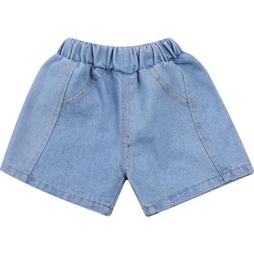 Baby Kid Boy Denim Shorts Toddler Summer Fashion Jeans Casual Style Shorts With Pockets 1-5Years