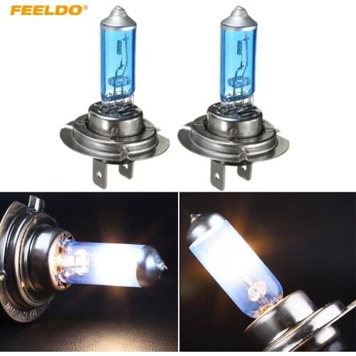 FEELDO 2Pcs H7 55W 100W 12V Super White Car Headlights Lamp Car Light Source Parking 5000K #AM2029