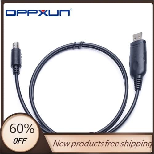 OPPXUN Com Programming Cable +Cd for Yaesu FT-857D FT897D FT817 FT857 FT-100 VX-1700 Radio Walkie Talkie
