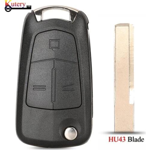 Kutery Folding Remote Car Key Shell For Opel Vauxhall Astra H Zafira B Corsa D Vectra C Signium 3Buttons Key Shell Replacement
