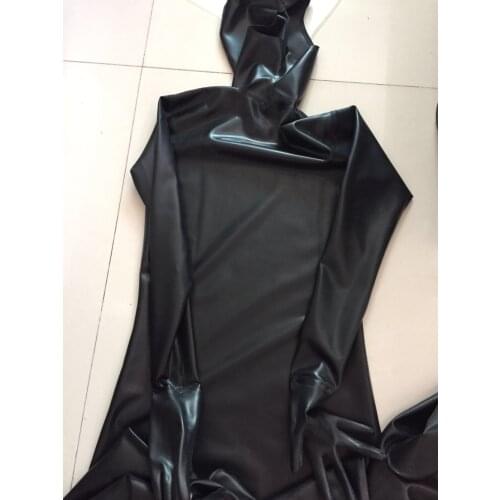 Latex tights bodysuit catsuit zentai customization handmade without zip face entrance flexible latex fabric w gloves hats