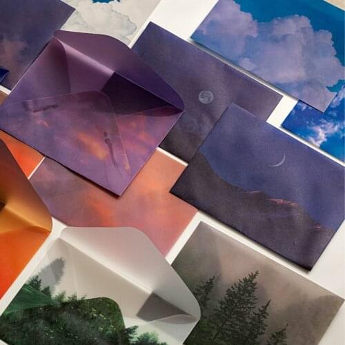 MOHAMM 2 Pcs Litmus Paper Colorful Envelopes for Cards Birthday Graduations Greeting Cards