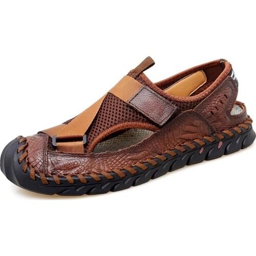 Men Sandals New Summer Classic Mens Soft Sandals Comfortable breathable Sandals Casual Non-slip for Hiking Fishing Shoes