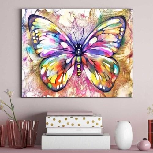 Canvas Paints Home Decor By Numbers Butterfly 40x50cm Picture Oil Painting By Numbers Gift Coloring By Numbers Canvas Wall Set