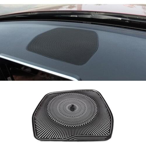 Aluminum Alloy Black Car Dashboard Speaker Cover Trim LHD With Music Logo for Mercedes Benz C GLC Class W205 X253 2015-2019