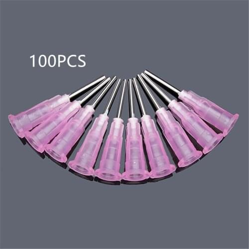 100pcs 0.9mm Dispensing Needles Tips for Glue Liquid Dispenser Syringe Injector Universal Blunt Tip for Welding Fluxes