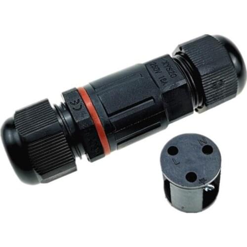 1PCS IP68 small waterproof connector 250V 13A 3 pins wire cable sealing connecting box for Outdoor LED Light fittings