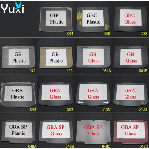 YuXi Plastic Glass Screen Lens for GB GBC GBA SP For Gameboy Advance Color Lens Protector W/ Adhensive