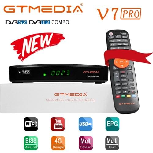 Spain GTMEDIA V7 PRO Satellite TV Receiver DVB-S/S2/S2X+T/T2 Support VCM/ACM/multi-stream/T2MI YouTube with CA card slot