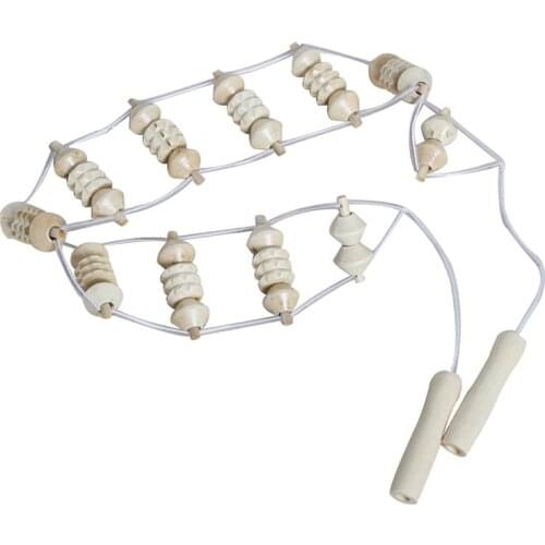 Pro Back Roller Multi-Effect Durable Manual Pull Wooden Triangle Back Massage For Shoulders Legs Hands Body