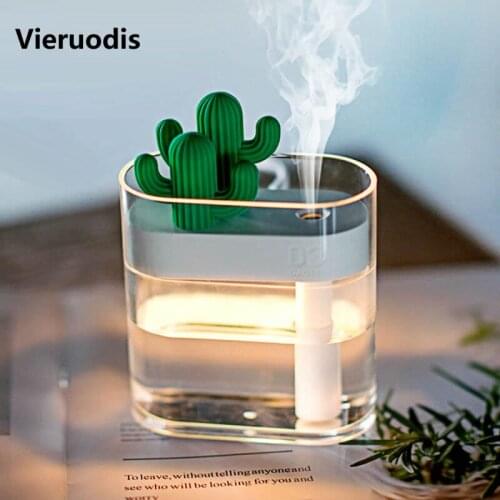 160ml transparent humidifier cactus ornaments essential oil diffuser humidification