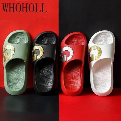 Unisex Home Sandals Women Men Slippers Thick Sole Indoor Shoes Bathing Non-slip Flip Flops Lovers Floor Zapatillas De Hombre