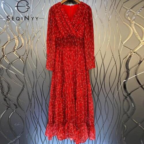 SEQINYY Summer Chiffon Dresses
