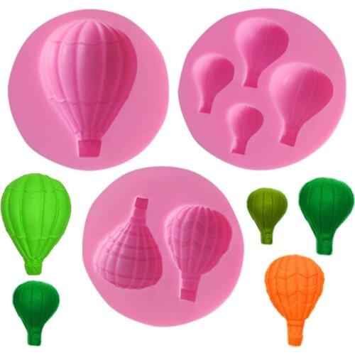 Silicone Mold Cake Decoration Tool Not Sticky Festive Hot Air Balloon DIY Fondant Chocolate Cake Mold Kitchen Baking Supplies
