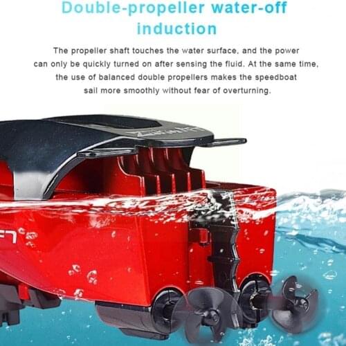 2.4g 10km/h Mini Remote Control Highspeed Speedboat Pool Toys Navigation Light Childrens Swimming Model Water With Boat Rc G0n3