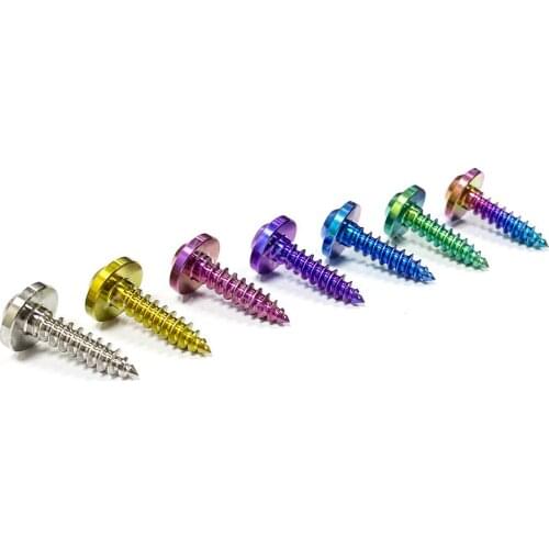 M5 Titanium Self Tapping Screws 15/20/25/35mm Disc Torx Head Ti Bolt for Motorcycle Batter Shelf Mount a License Plate 1 PCS