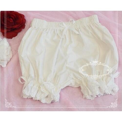 Vintage Sweet Lolita Shorts Leggings Pumpkin Pants Lace Bowknot Victorian Shorts D092