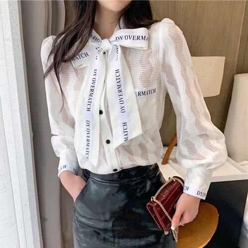 Yiwanxiang Openwork Blouses