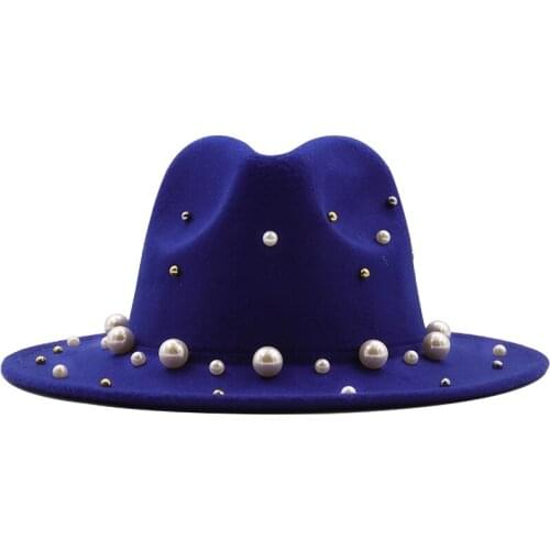 2021 New High Quality Women Men Autumn And Winter Fashion Wied Brim Fedora Hat Women Church Wedding Felt Vintage Fedora Hat