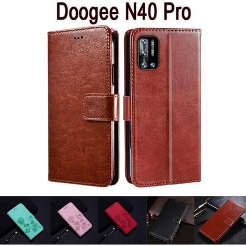 Flip Leather Phone Case For Doogee N40 Pro Cover Wallet Stand Magnetic Card Protective Etui Book On Doogee N40Pro Case Bag