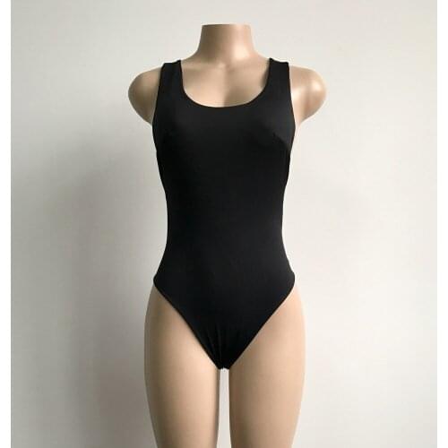 Sexy V-Neck Bodysuit Female Fashion Sleeveless Tanks backless Bandage Lady Skinny Elegant Bodysuit Women Jumpsuit D190732