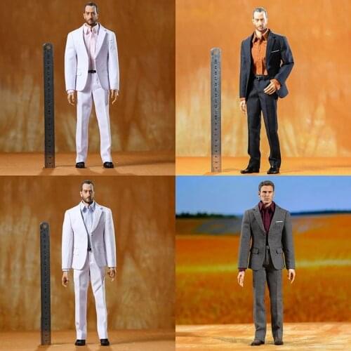 1/6 Toy center CEN-M17 Gentleman Narrow Shoulder Suit Soldier Clothes Model Fit 12'' Action Figure Body