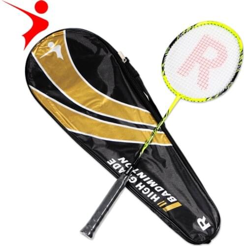 R800 1pcs yellow color carbon fiber badminton racket single special competition outdoor sports training high-quality badminton