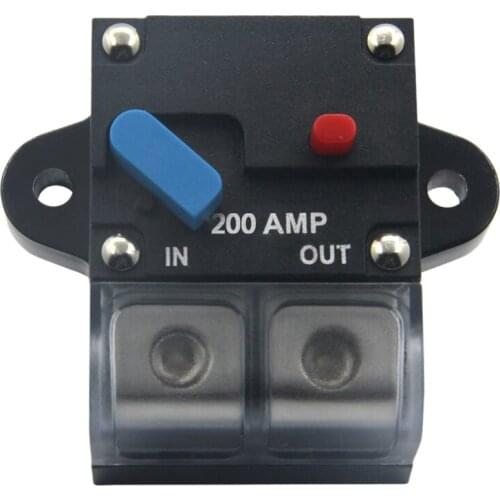 12-24 Volt DC 200A Circuit Breaker Trolling Motor Auto Car Marine Stereo o Inline Fuse Holders Inverter