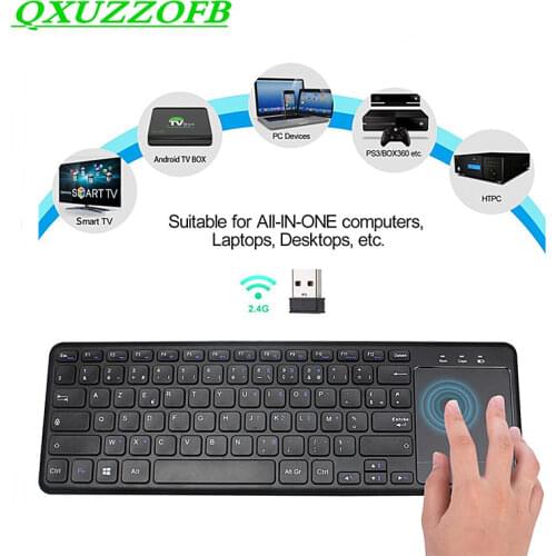 2.4G Wireless Keyboard With Touch Pad Mouse Support Computer And TV PC HTPC Android Windows10/8/7/Vista/XP