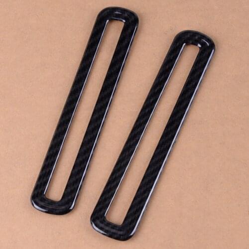 2Pcs Carbon Fiber Style Car Door Air Vent Outlet Molding Trim Cover Sticker Fit for Ford Mustang 2015 2016 2017 2018 Accessories