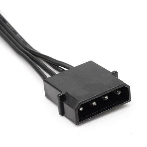 4 Pin IDE to 5 Serial SATA Straight Hard Drive Power Adapter Cable Wire Line Computer Components Accessories Adapter Cable