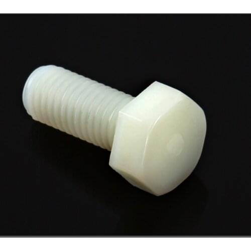 40pcs DIN933 white nylon screws full thread outer hex Insulation screw M6 M8 screws External hex screw bolt