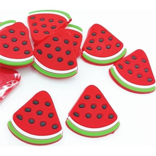 40pcs/Pack soft Triangle Watermelon Resin Charms Summer Fruit For Decoration Accessories Jewelry DIY