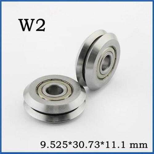 5pcs/lot V / W groove pulley wheel bearings W2 W2X VW2X RM2 RM2X RM2ZZ Track guide bearing 9.525*30.73*11.1 mm