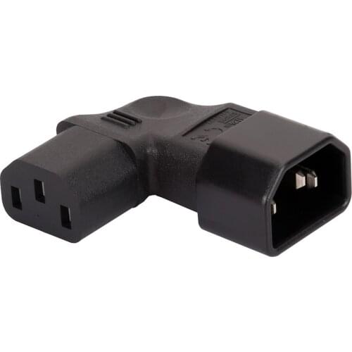 IEC C14 TO C13, Left Right Bend Power Adapter IEC320 onnector Converter Male To Female Socket Chassis Conversion Plug