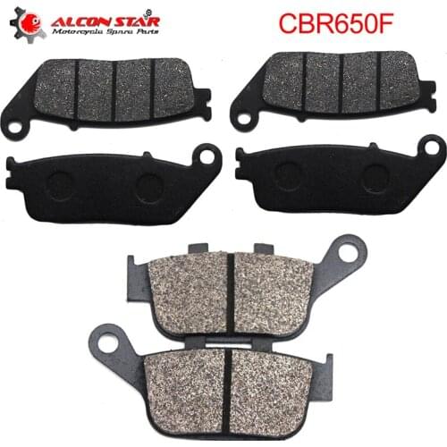 Alconstar- For Honda CBR650F CBR 650 F 2014 2015 Motorcycle Front Disc Brake Pads And Rear Disc Brake Pads Set 6 Pieces Pads