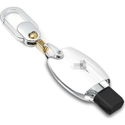 Kwaks Car Key Case For Merdedes Benz C S E Glk Glc Gla GleRemote ABS Skin with Metal Leather Key Chain