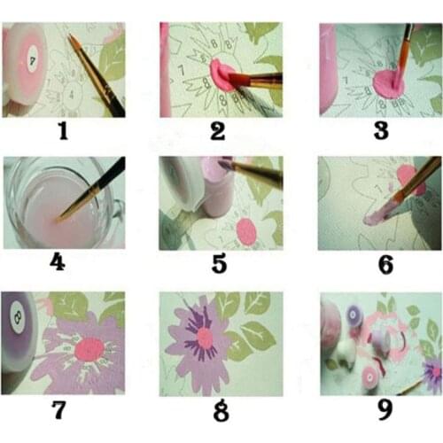 Tree Digital Oil Painting By Numbers Canvas Wall Picture DIY Hand Painted Decor U2JC