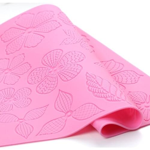 Flower & Leaves Silicone Mold Lace Mat Fondant Mould Cake Decorating Tool Chocolate, Gumpastes Mold, Sugarcraft Kitchen Gadgets