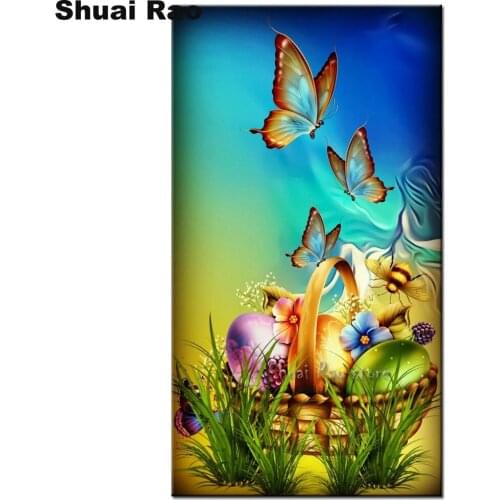 Diy embroidery diamonds stitch cross Butterflies diamond mosaic 5d full square round drill diamond painting sale home decoration