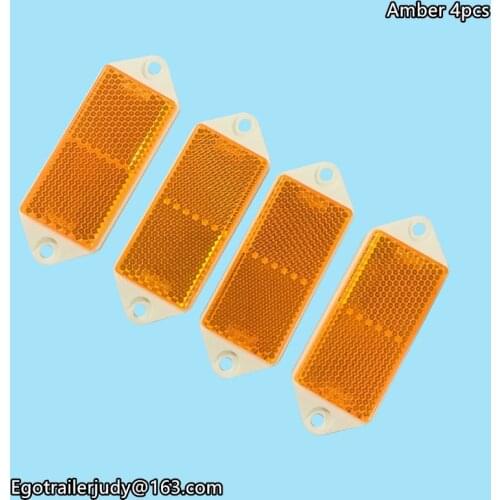 Ego trailer 4pcs Amber TRAILERS TRUCK CARAVAN REFLECTOR E4 approved ACCESSORIES PARTS TRAILER REFLECTOR TAPE trailer parts