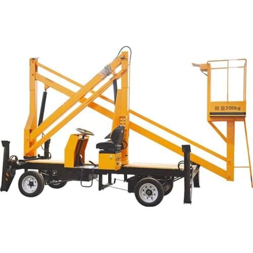 China Qiyun CE ISO Factory Direct 10m DC/Diesel Power Self-drive Hydraulic Articulated Boom Lift Platform for AWP