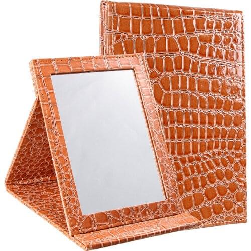 Brown S model 12*17.5*1.6CM Professional Foldable Makeup Mirror Portable Make up Mirror folded Cosmetic Mirror Free Shipping
