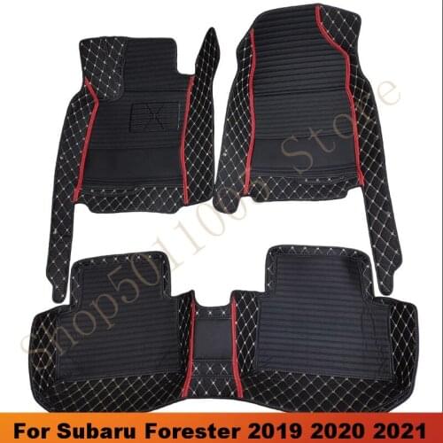 For Subaru Forester 2019 2020 2021 Car Floor Mats Auto Interiors Covers Carpets Custom Accessories Decoration Protect Foot Pads